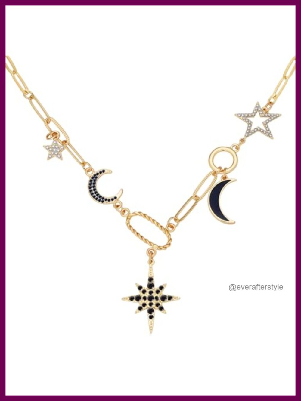 Gold Charm Necklace Women Evil Eye Coin Star Pendant
